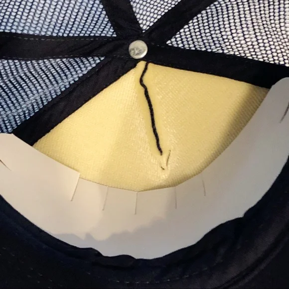 NWOT WATERMAN C4 Slate Blue Red Embroidered C4 Logo Snap Back Mesh Trucker Hat - Picture 11 of 13